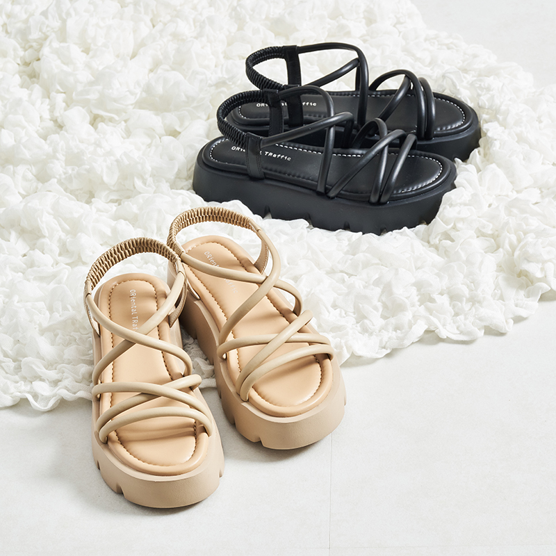 Tube Strap Platform Sandals